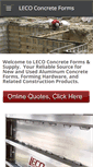 Mobile Screenshot of lecoconcreteforms.com